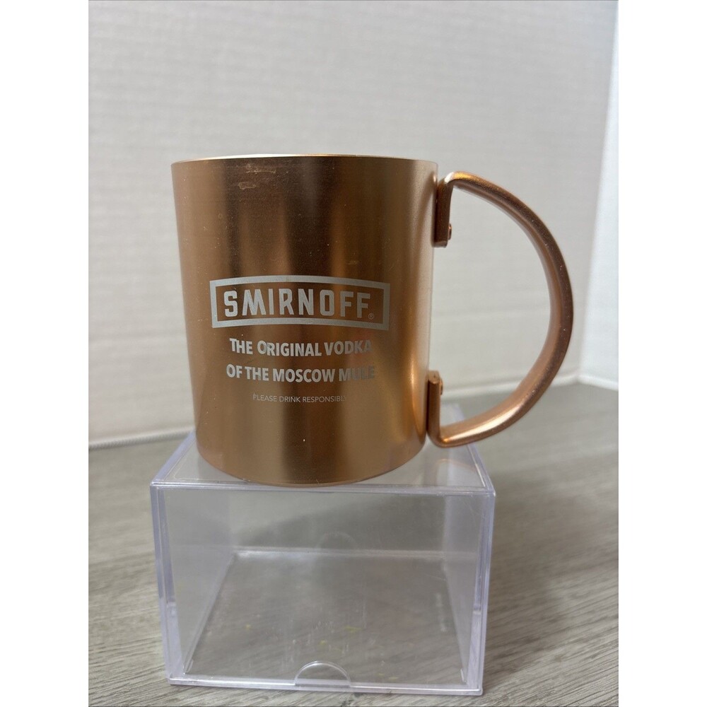 Smirnoff Moscow Mule Drinking Mug Cup Cooper Colored Handle Lightweight